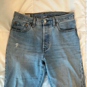 Worn in Levi’s 501 size 28
